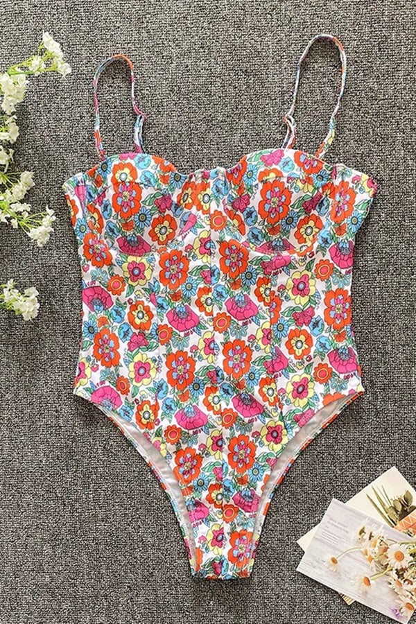 Sling Floral One-piece Swimsuit