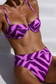 Graphic Print Contrast Bikini