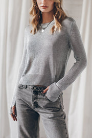 THE SILVER METALLIC KNITTED SWEATER