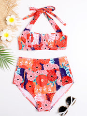 Printed High Waisted Bikini