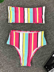 Bikini High Waist Strapless Multcolor