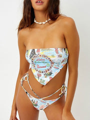 Bandage Printed Bikini