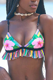 Flash Print Triangle Bag Bikini