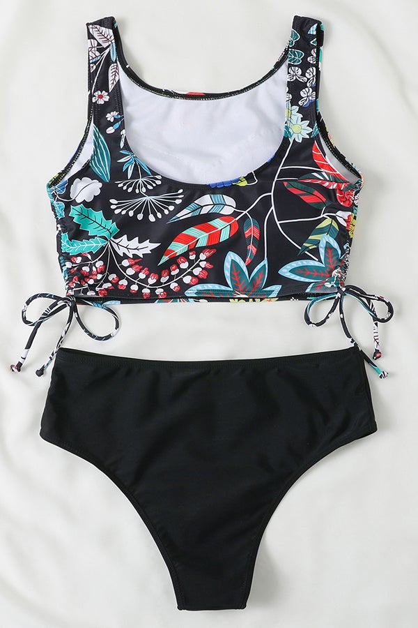 Floral Drawstring Bikini