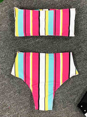 Bikini High Waist Strapless Multcolor