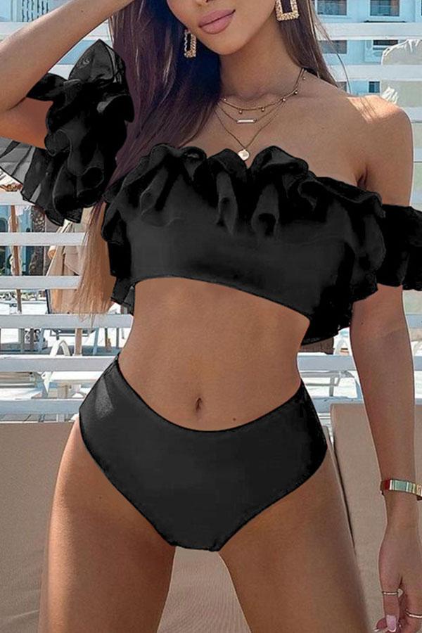 Ruffled High Waist Bikini