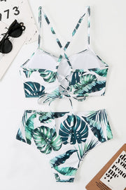 Leaf Print Tie Bikini