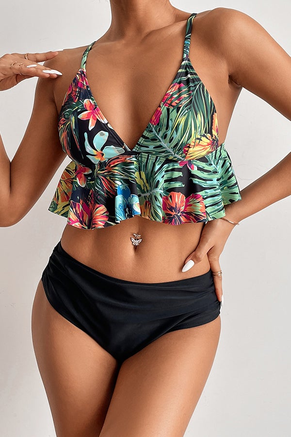 Ruffle Print Bikini