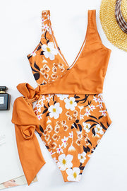 Colorful and Cute Lemon Print Bikini Swimsuit