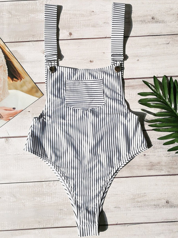 Denim One-piece Swimsuit