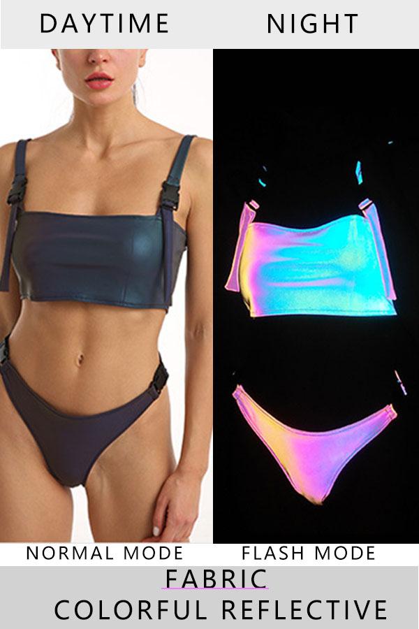 Trendy Dazzle Colorful Reflective Bikini