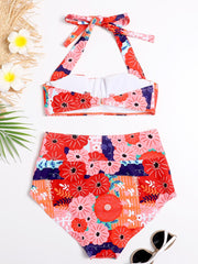 Printed High Waisted Bikini