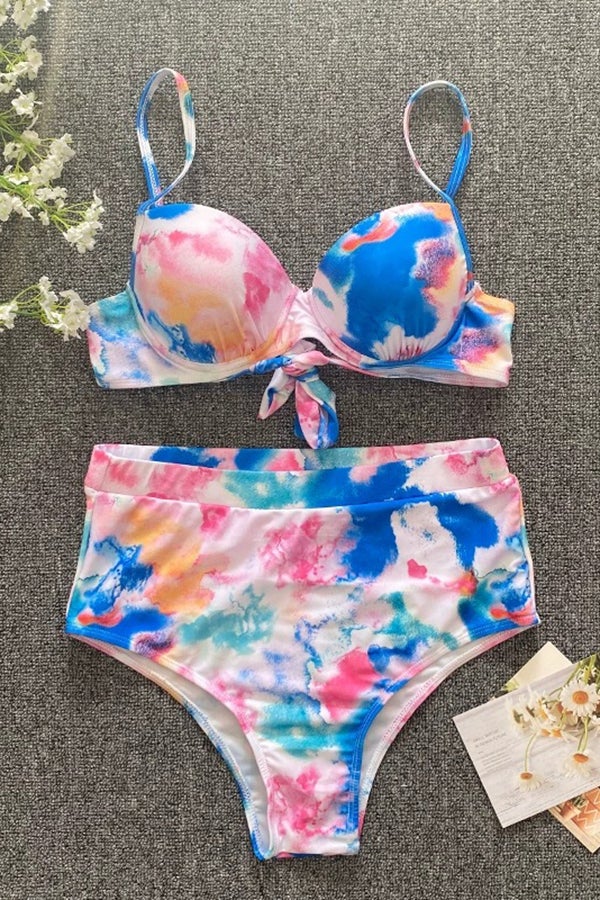 Floral High Waist Bikini