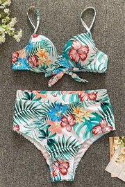 Floral High Waist Bikini