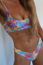 Multicolor Floral Printed Multicolor Bikini Set