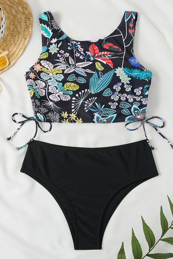 Floral Drawstring Bikini