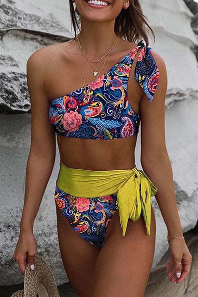 Ethnic Style Bandage Bikini Set