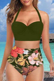 On-trend Flower Printed Bikini Swimsuit (5 Colors)