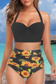 On-trend Flower Printed Bikini Swimsuit (5 Colors)