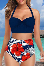 On-trend Flower Printed Bikini Swimsuit (5 Colors)