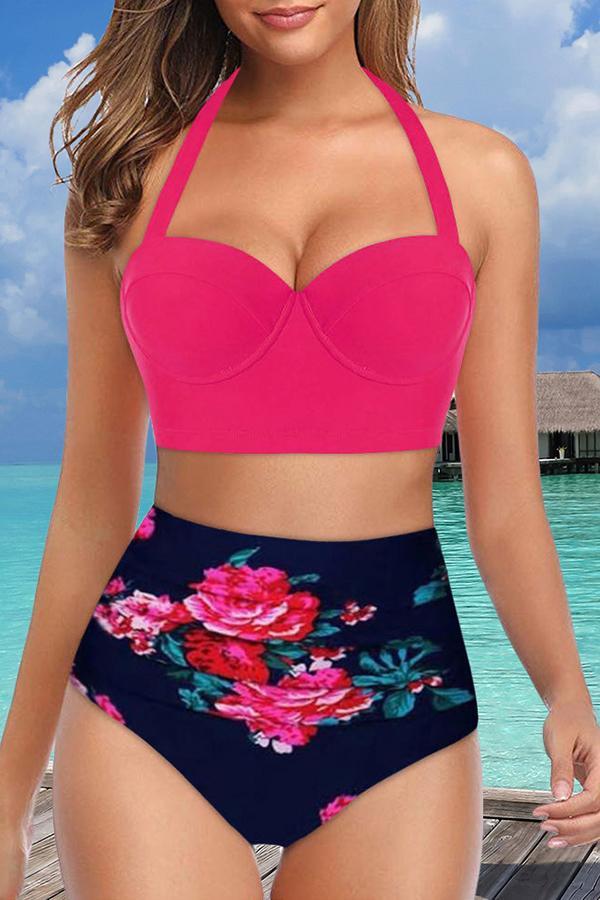 On-trend Flower Printed Bikini Swimsuit (5 Colors)