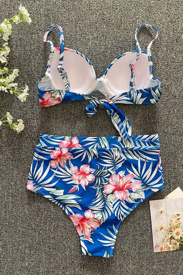 Floral High Waist Bikini