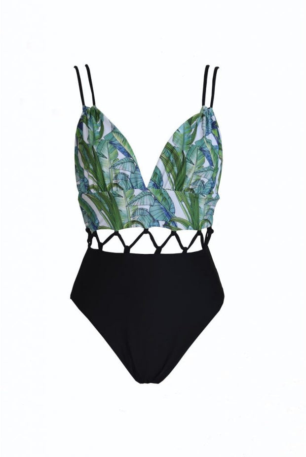 Polynesia | Reversible Tropical Print One Piece Swimsuit a Four-piece