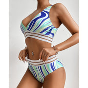 Printed Swimsuit Fashion Sexy Ladies Split Swimsuit