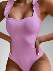 Flounce Design One-piece Swimsuit