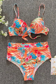 Floral High Waist Bikini