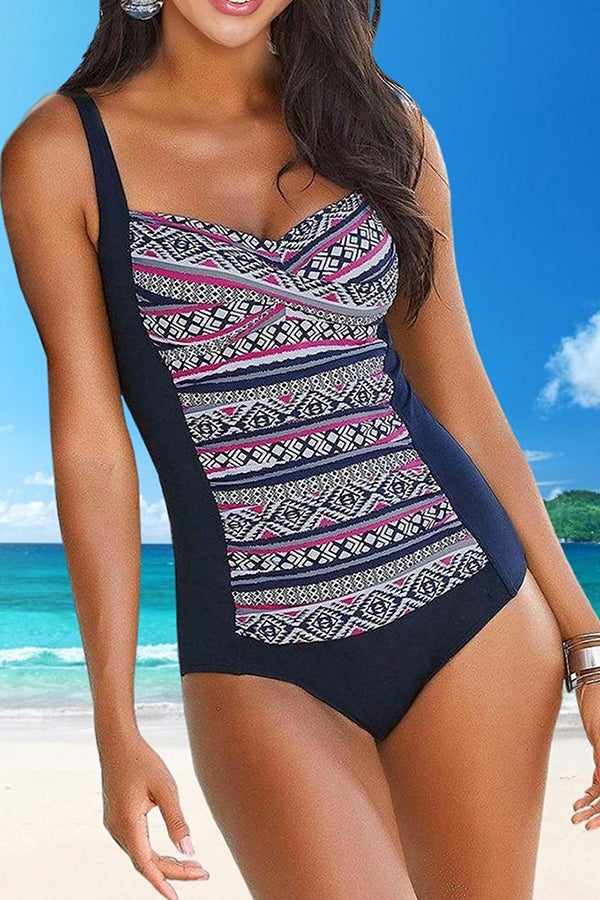 Ethnic Print One-piece Swimsuit