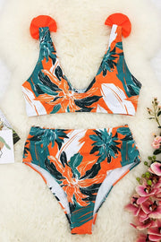 Floral Strap Print Bikini