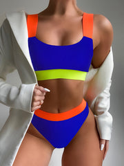 Contrast Stitching Bikini